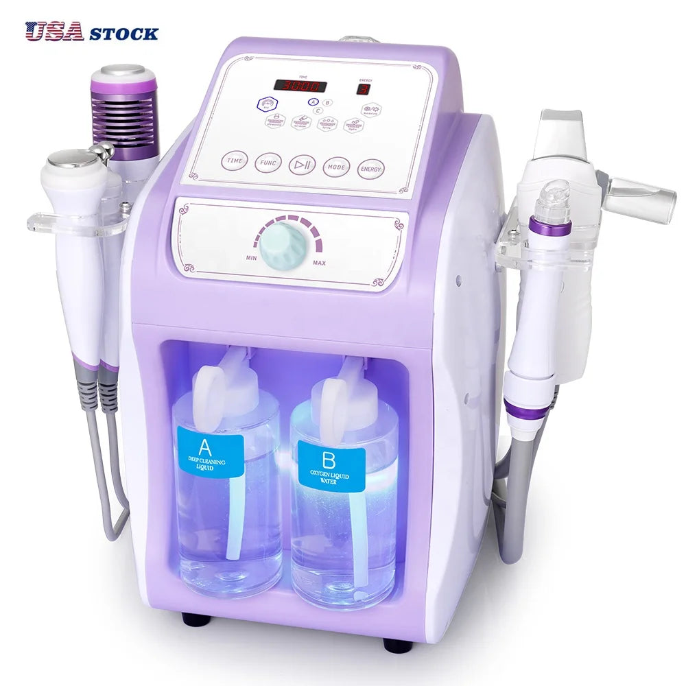 6in 1 H2O2 Small Bubble Facial Therapy Facial Cleaning Beauty Machine