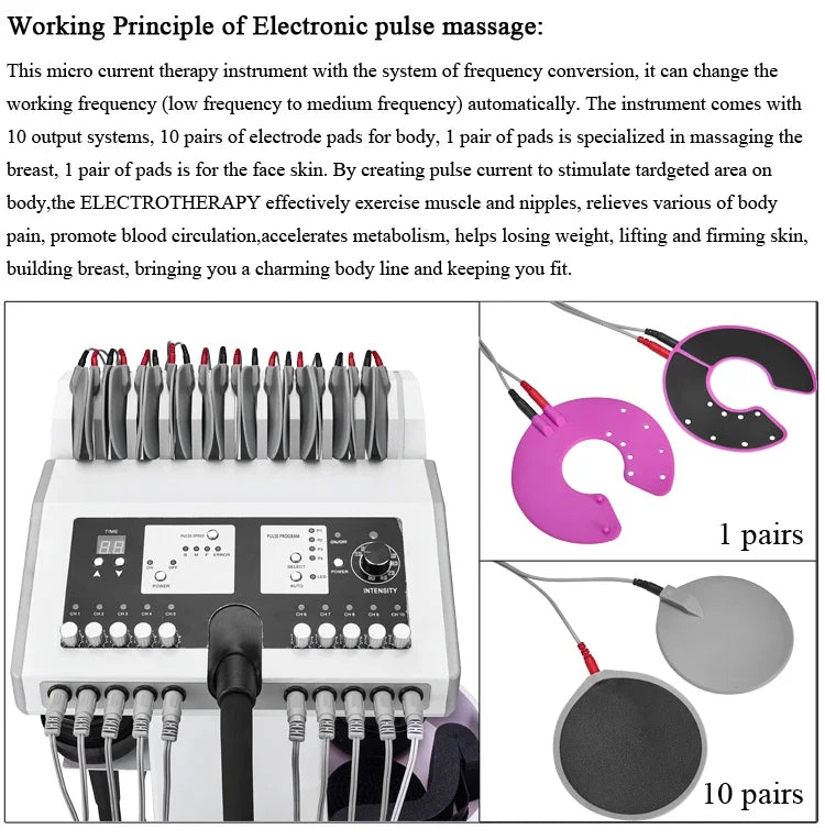 2 In 1 Anti Cellulite Massager EMS Muscle Stimulator Breast Massage Skin Tightening G5 Vibrating Body Sculpting Machine