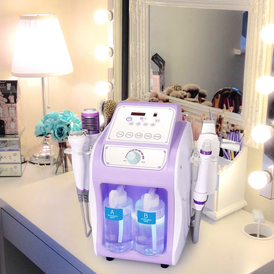 6in 1 H2O2 Small Bubble Facial Therapy Facial Cleaning Beauty Machine