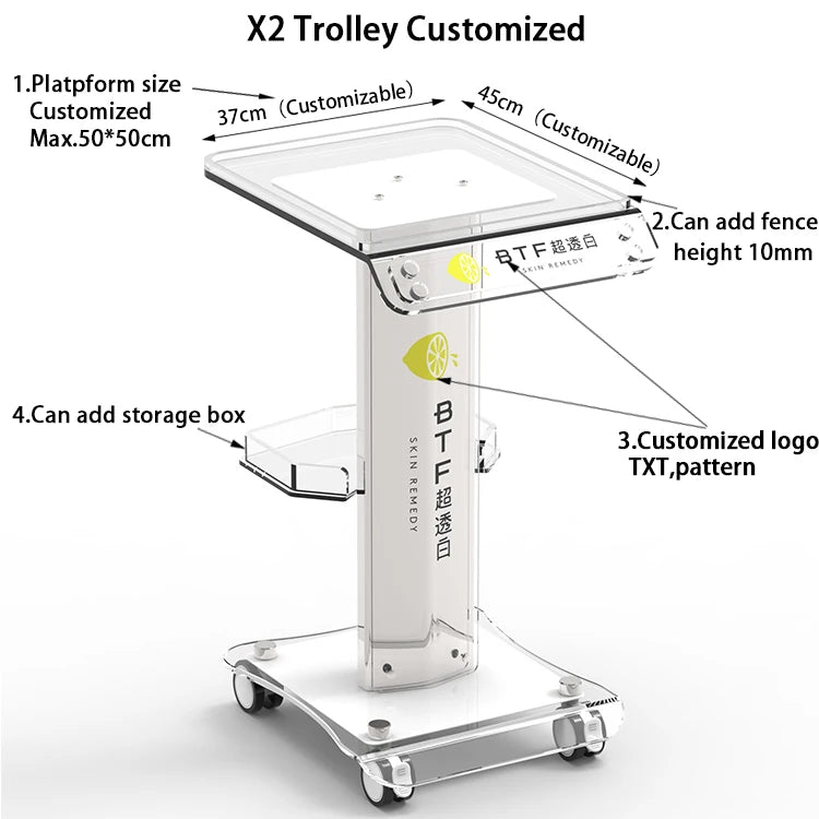 Factory Price Beauty Salon Machine Stand Beauty Instrument Spa Trolley Cart for Beauty Salon/dental Clinic