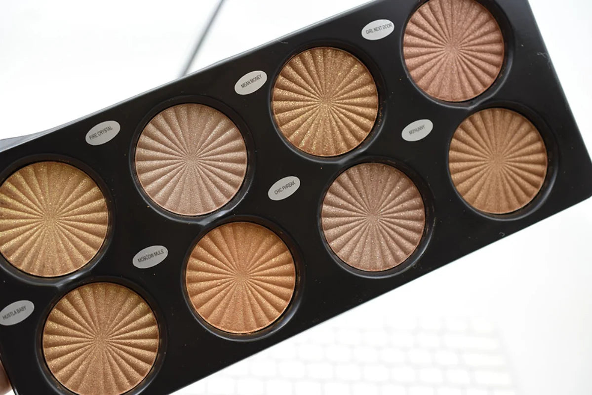 new12-8 Color Matte Trimming Makeup Palette Face Foundation White Brown Female Cosmetic Easy To Color Lasting Nature Water Proof