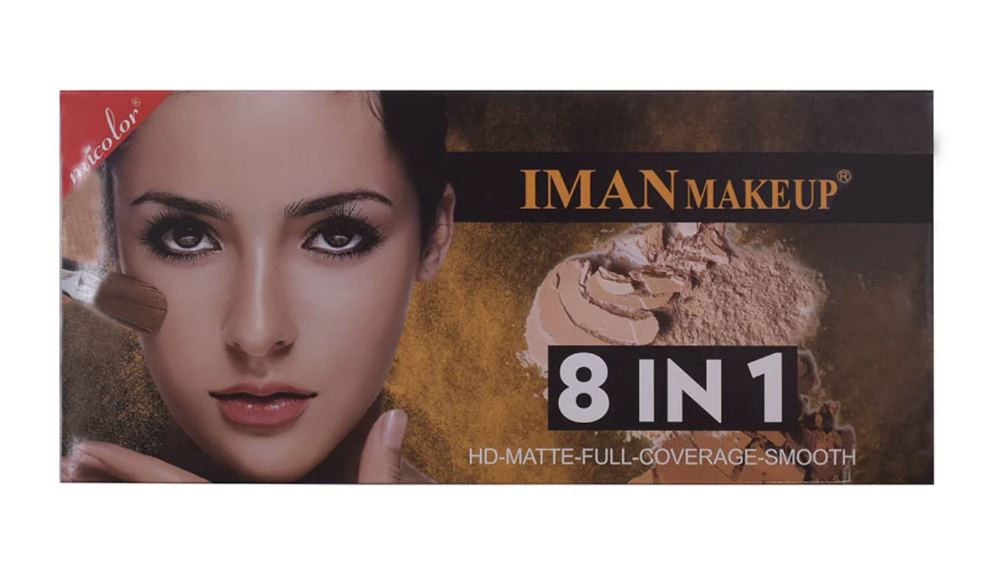 new12-8 Color Matte Trimming Makeup Palette Face Foundation White Brown Female Cosmetic Easy To Color Lasting Nature Water Proof