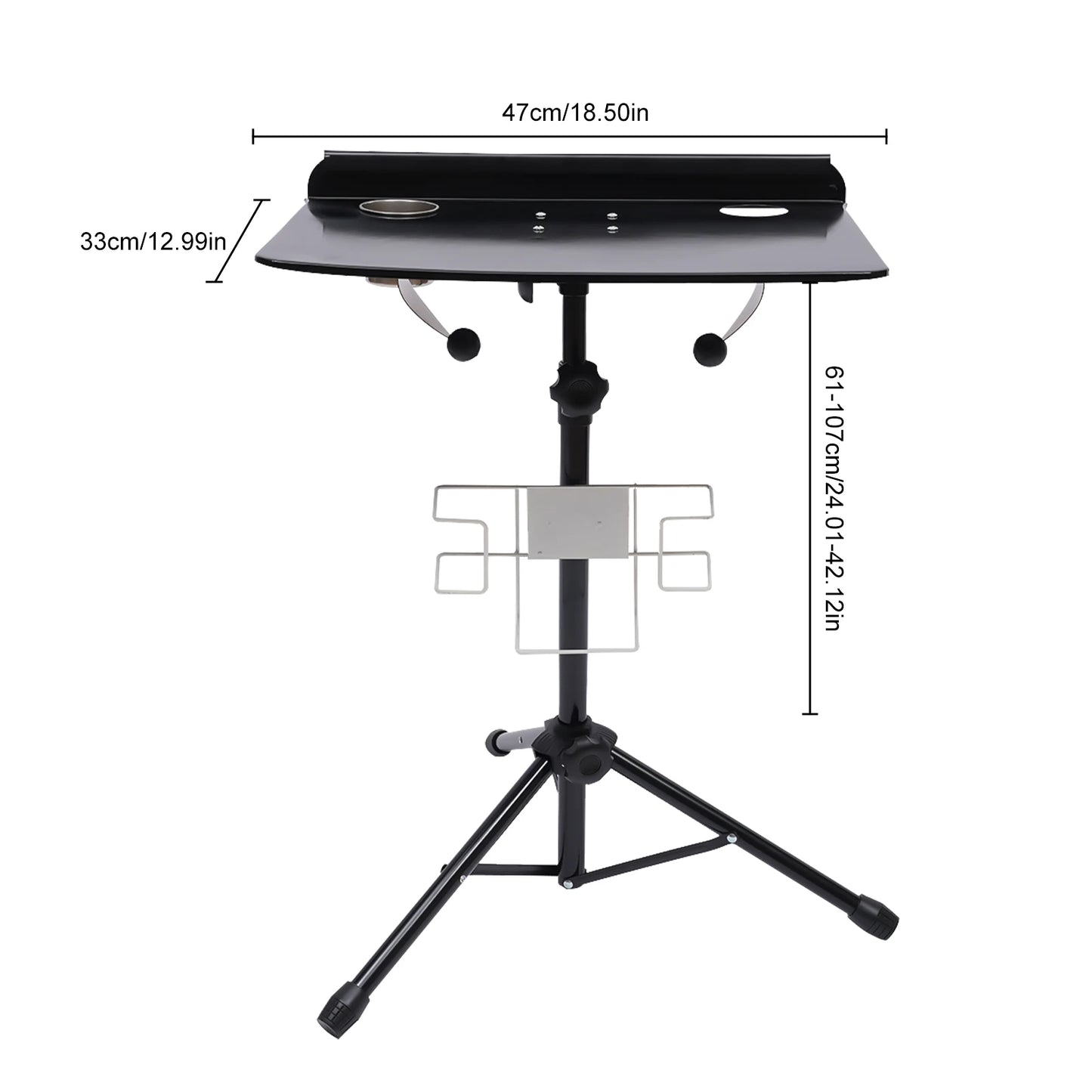 Adjustable Metal Tattoos Table Large Mobile Tattoo Work Station Tattoo Beauty Desk Salon Tray