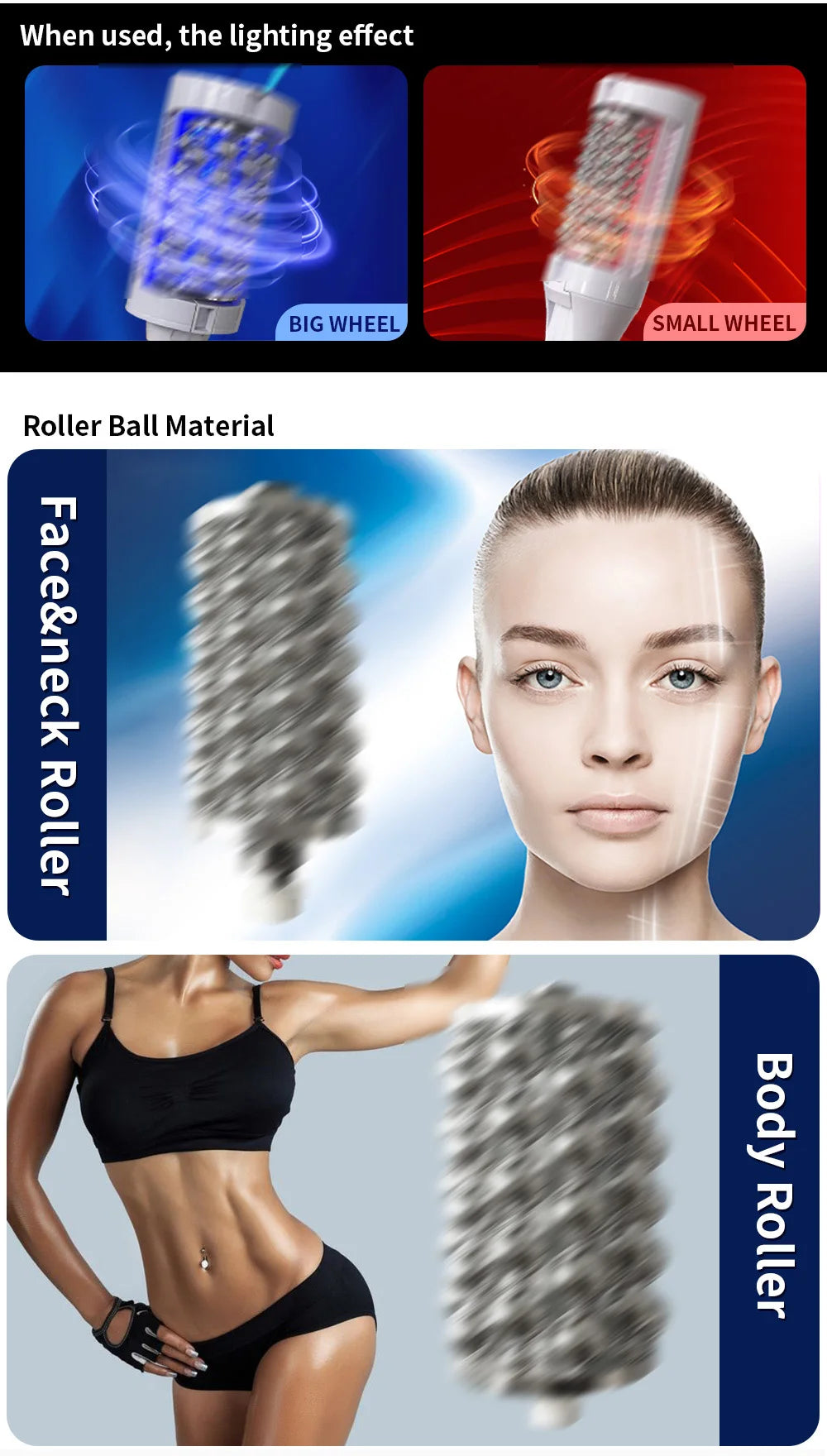 MYOSLIM 6500W 200HZ  Roller Slimming Cellulite Reduction Inner Ball Roller 360 Degree Infrared Vacuum Roller Massage Beauty