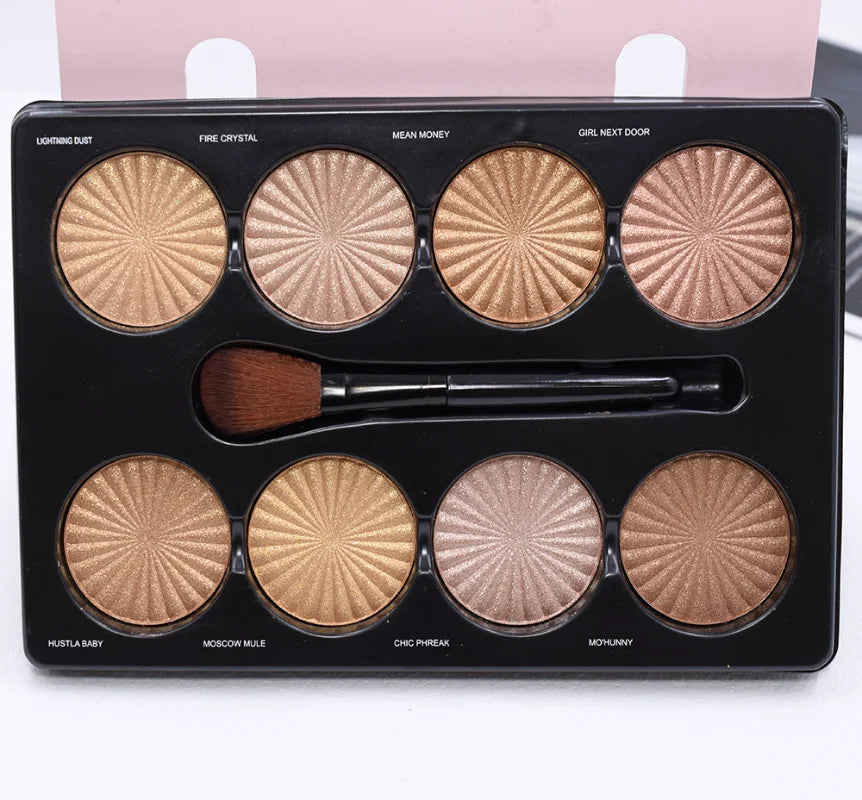 new12-8 Color Matte Trimming Makeup Palette Face Foundation White Brown Female Cosmetic Easy To Color Lasting Nature Water Proof
