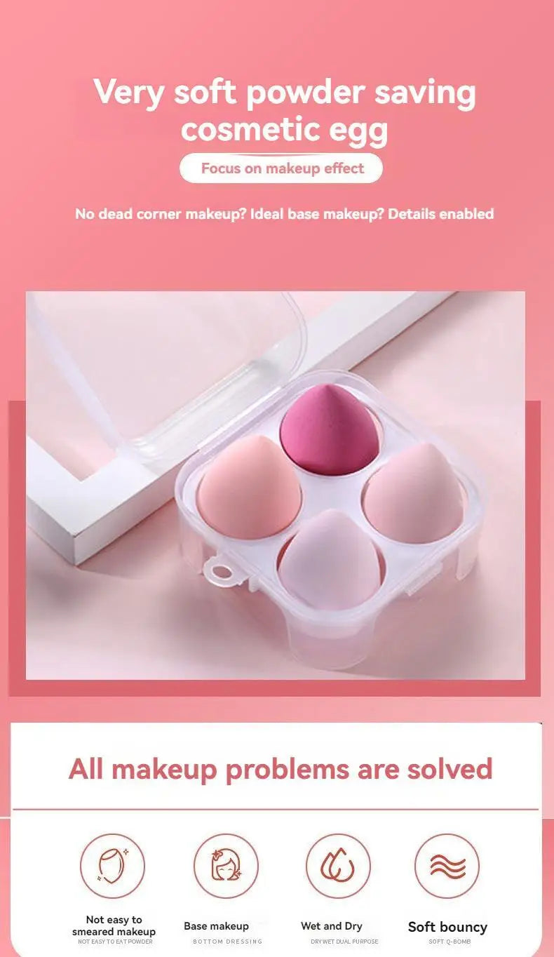 4pcs/set Color Mixing Beauty Egg Beauty Sponge Makeup SpongeMakeup Tools Foundation Make-up Facial Makeup Tools Makeup