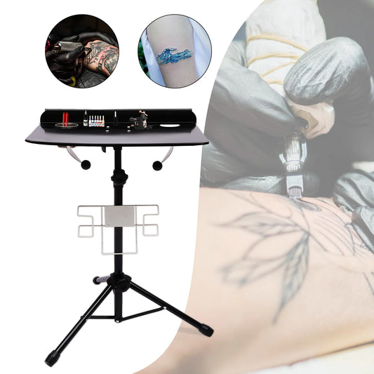 Adjustable Metal Tattoos Table Large Mobile Tattoo Work Station Tattoo Beauty Desk Salon Tray