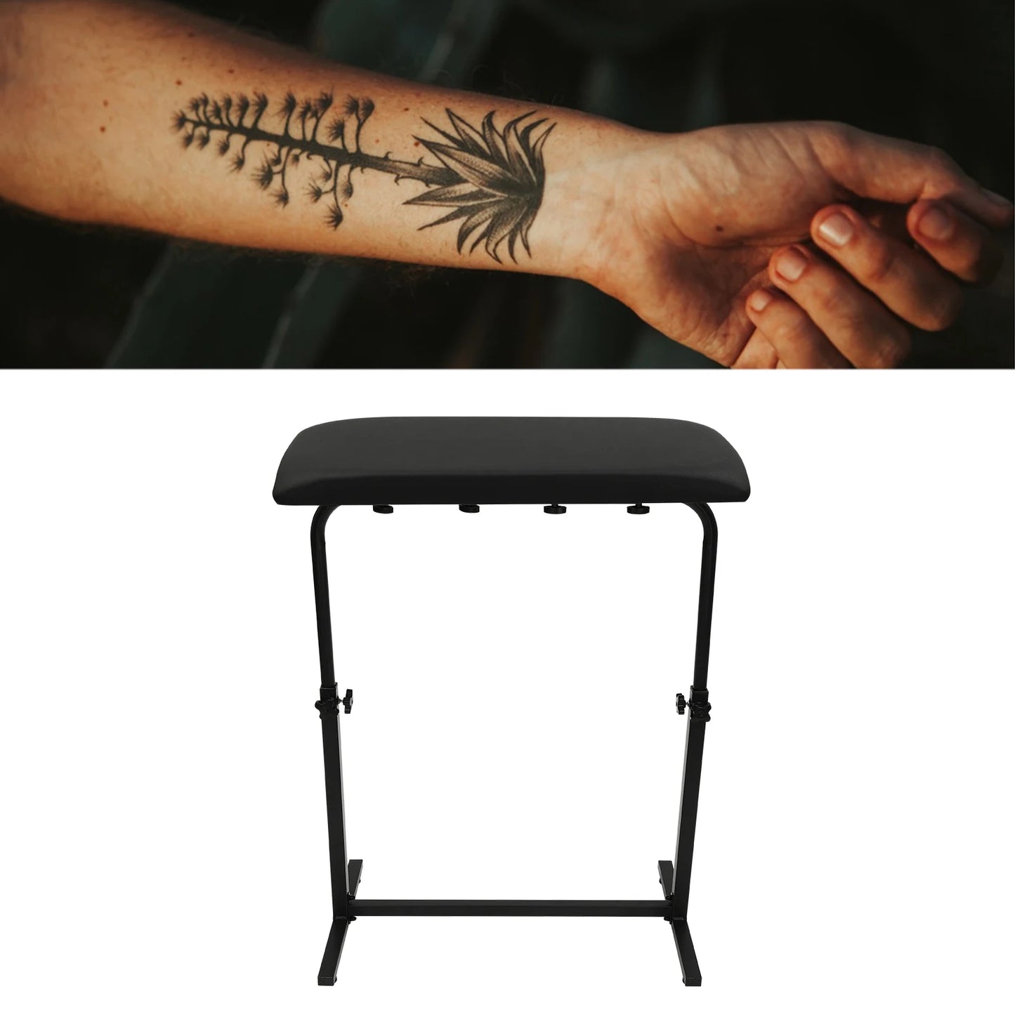 Tattoo Armrest Frame With Large Soft Pu Sponge Tattoo Armrest Panel, Adjustable Height, Suitable For Beauty Salons ， Hair Salons