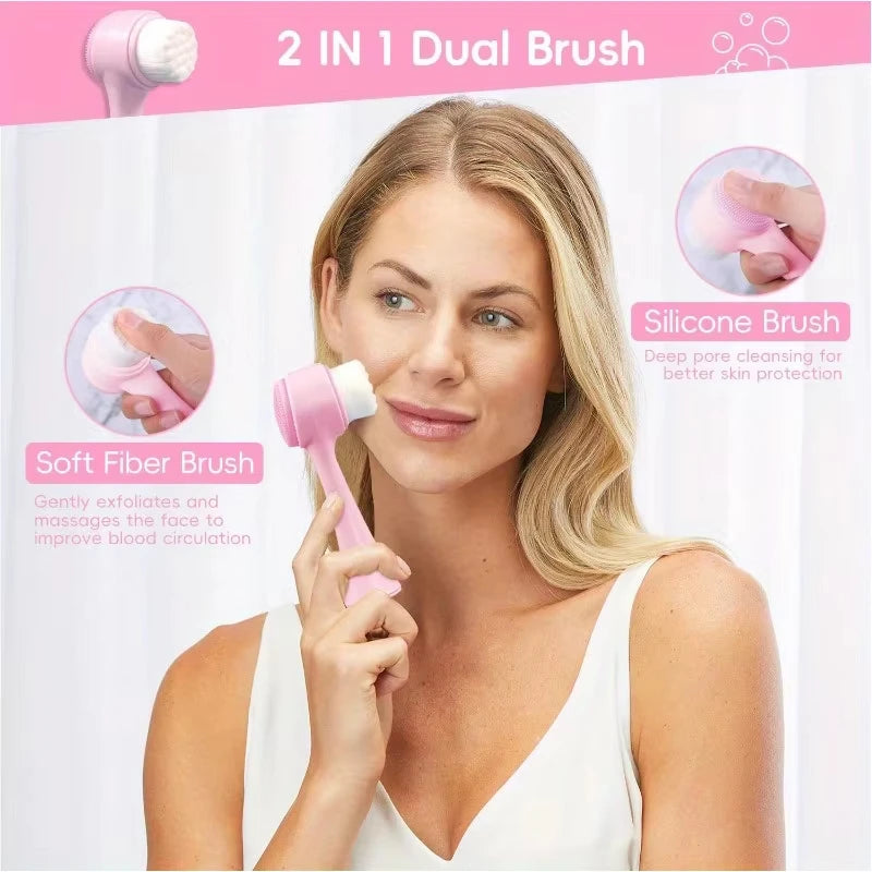 7-piece beauty set, makeup tools, 1 powder puff, 2 cleansing brushes, 3 hair bands, 1 makeup bag.