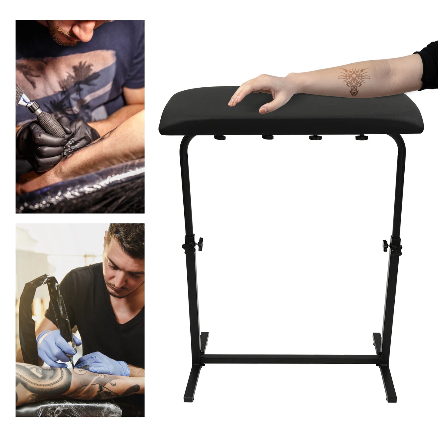 Tattoo Armrest Frame With Large Soft Pu Sponge Tattoo Armrest Panel, Adjustable Height, Suitable For Beauty Salons ， Hair Salons