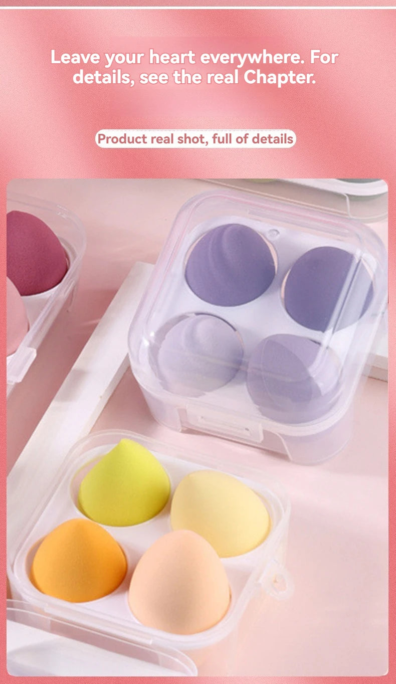 4pcs/set Color Mixing Beauty Egg Beauty Sponge Makeup SpongeMakeup Tools Foundation Make-up Facial Makeup Tools Makeup