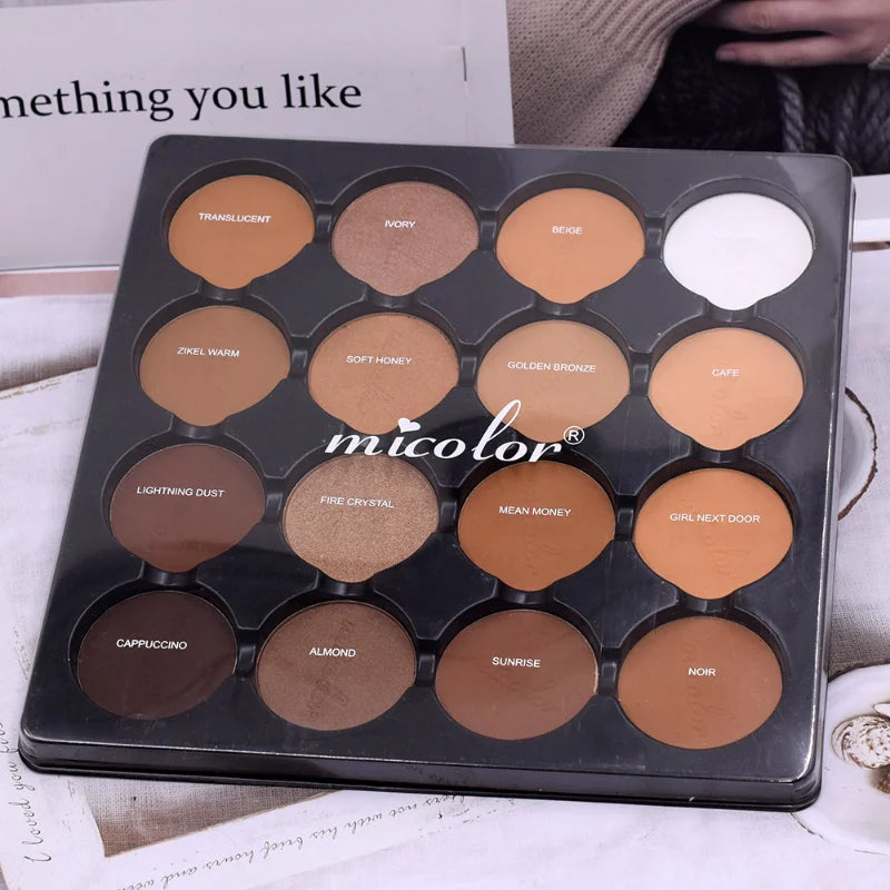 new12-8 Color Matte Trimming Makeup Palette Face Foundation White Brown Female Cosmetic Easy To Color Lasting Nature Water Proof