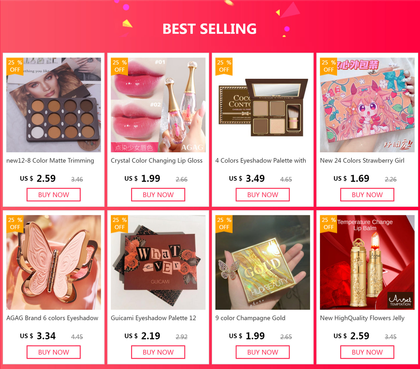 new12-8 Color Matte Trimming Makeup Palette Face Foundation White Brown Female Cosmetic Easy To Color Lasting Nature Water Proof
