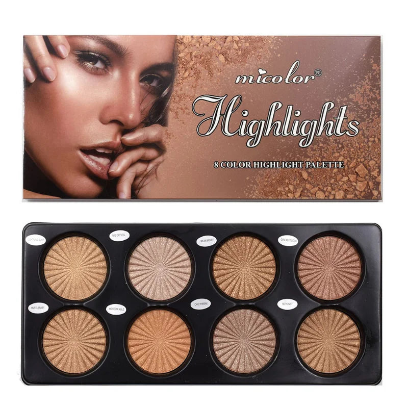 new12-8 Color Matte Trimming Makeup Palette Face Foundation White Brown Female Cosmetic Easy To Color Lasting Nature Water Proof