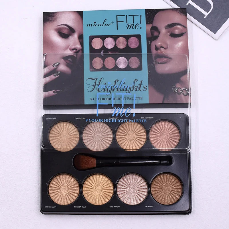new12-8 Color Matte Trimming Makeup Palette Face Foundation White Brown Female Cosmetic Easy To Color Lasting Nature Water Proof
