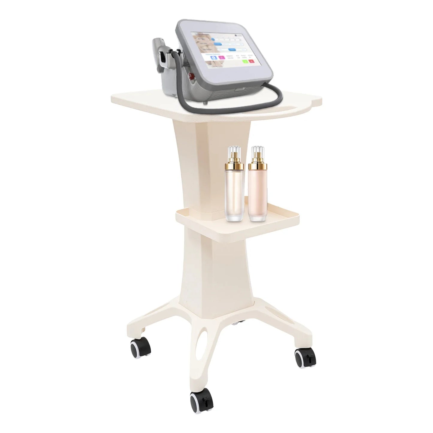 2 Tiers ABS Multi Beauty Salon Stand Rolling Cart SPA Beauty Machine Holder Trolley Stand For Hair Stylist Tattoo Equipment