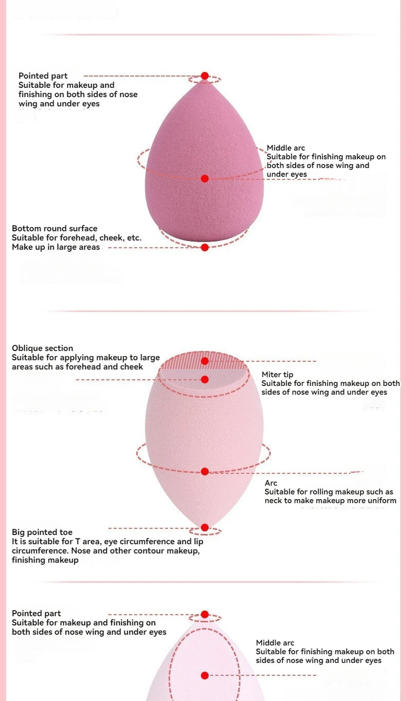 4pcs/set Color Mixing Beauty Egg Beauty Sponge Makeup SpongeMakeup Tools Foundation Make-up Facial Makeup Tools Makeup