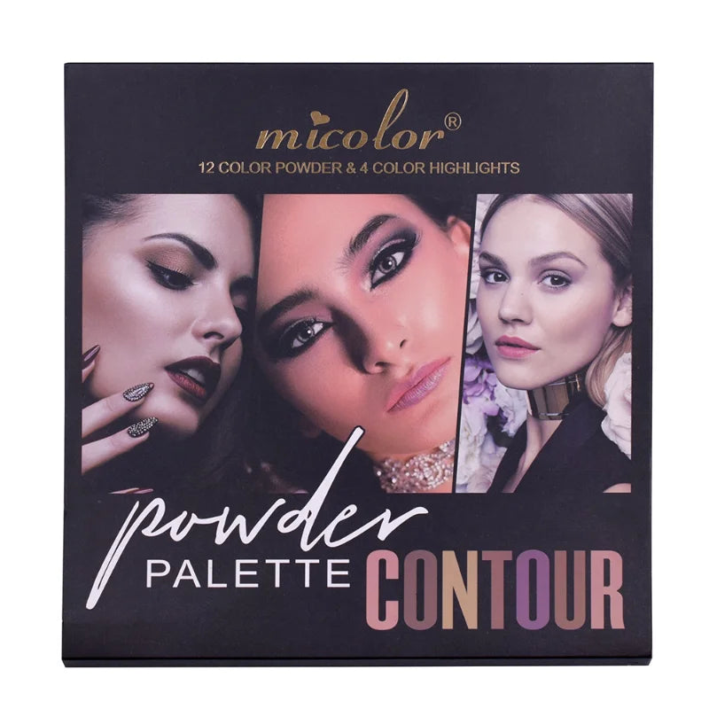 new12-8 Color Matte Trimming Makeup Palette Face Foundation White Brown Female Cosmetic Easy To Color Lasting Nature Water Proof