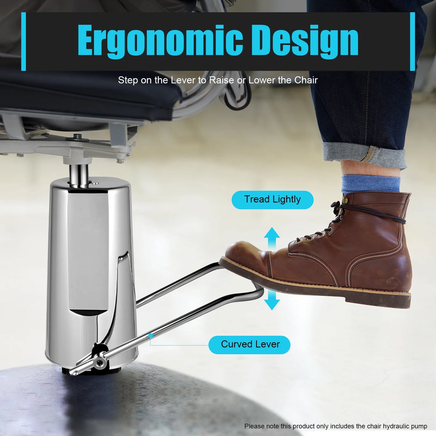 Barber Chair Hydraulic Pump Height Adjustable YL700 440lbs Capacity M8 Chair Replacement Beauty Equipment for Salon
