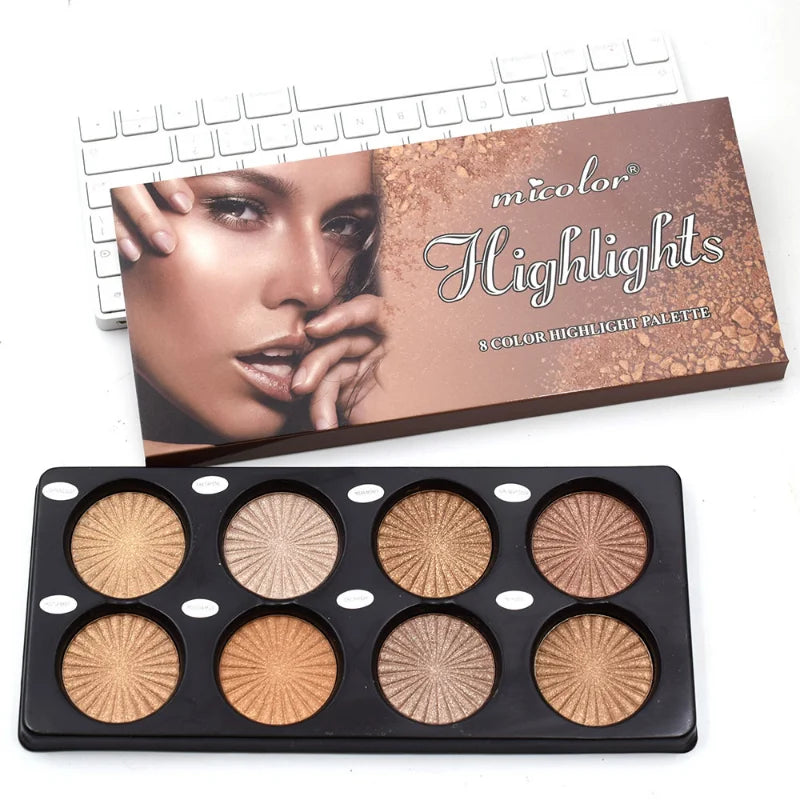 new12-8 Color Matte Trimming Makeup Palette Face Foundation White Brown Female Cosmetic Easy To Color Lasting Nature Water Proof