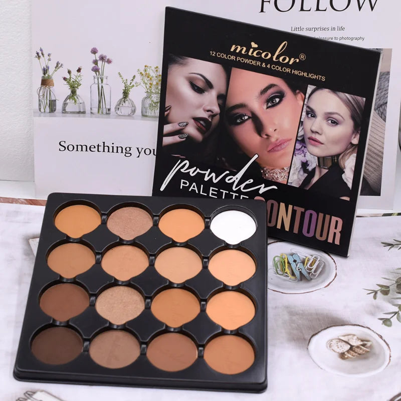 new12-8 Color Matte Trimming Makeup Palette Face Foundation White Brown Female Cosmetic Easy To Color Lasting Nature Water Proof