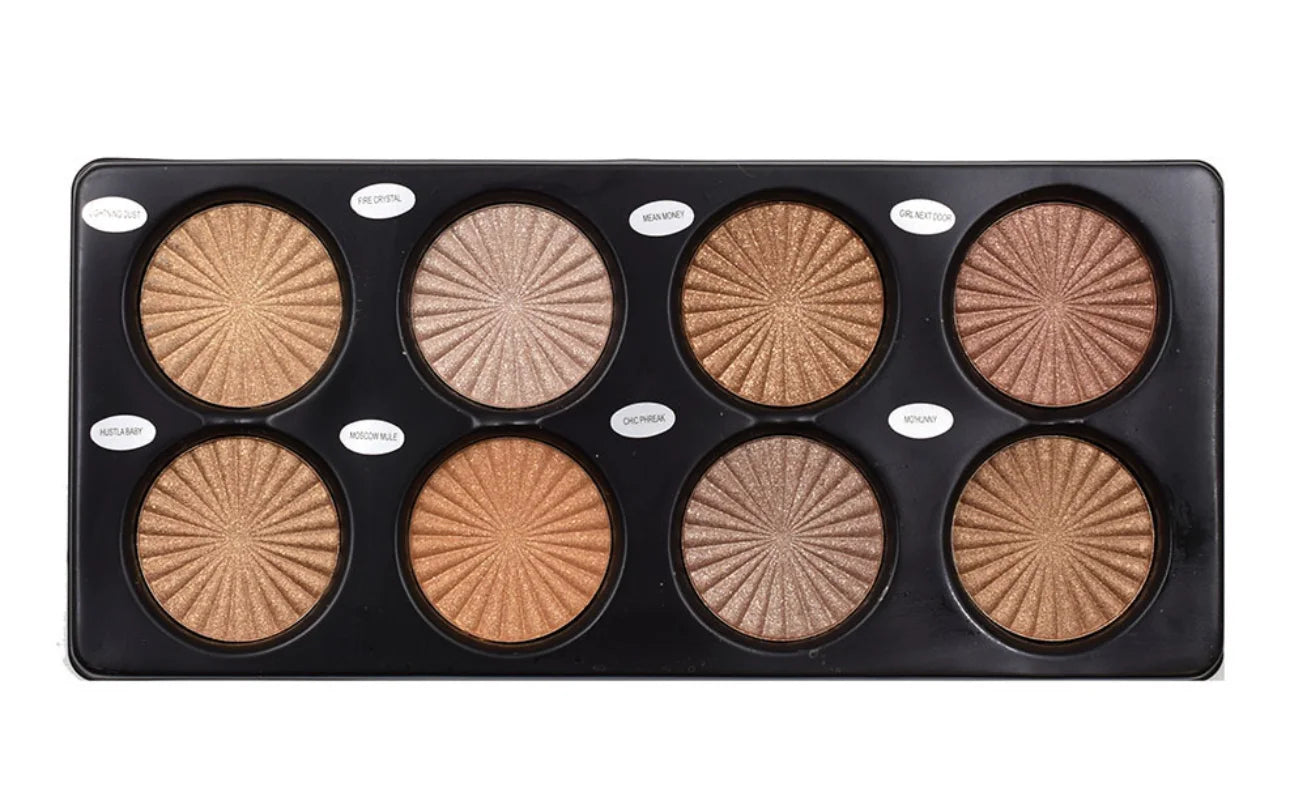 new12-8 Color Matte Trimming Makeup Palette Face Foundation White Brown Female Cosmetic Easy To Color Lasting Nature Water Proof