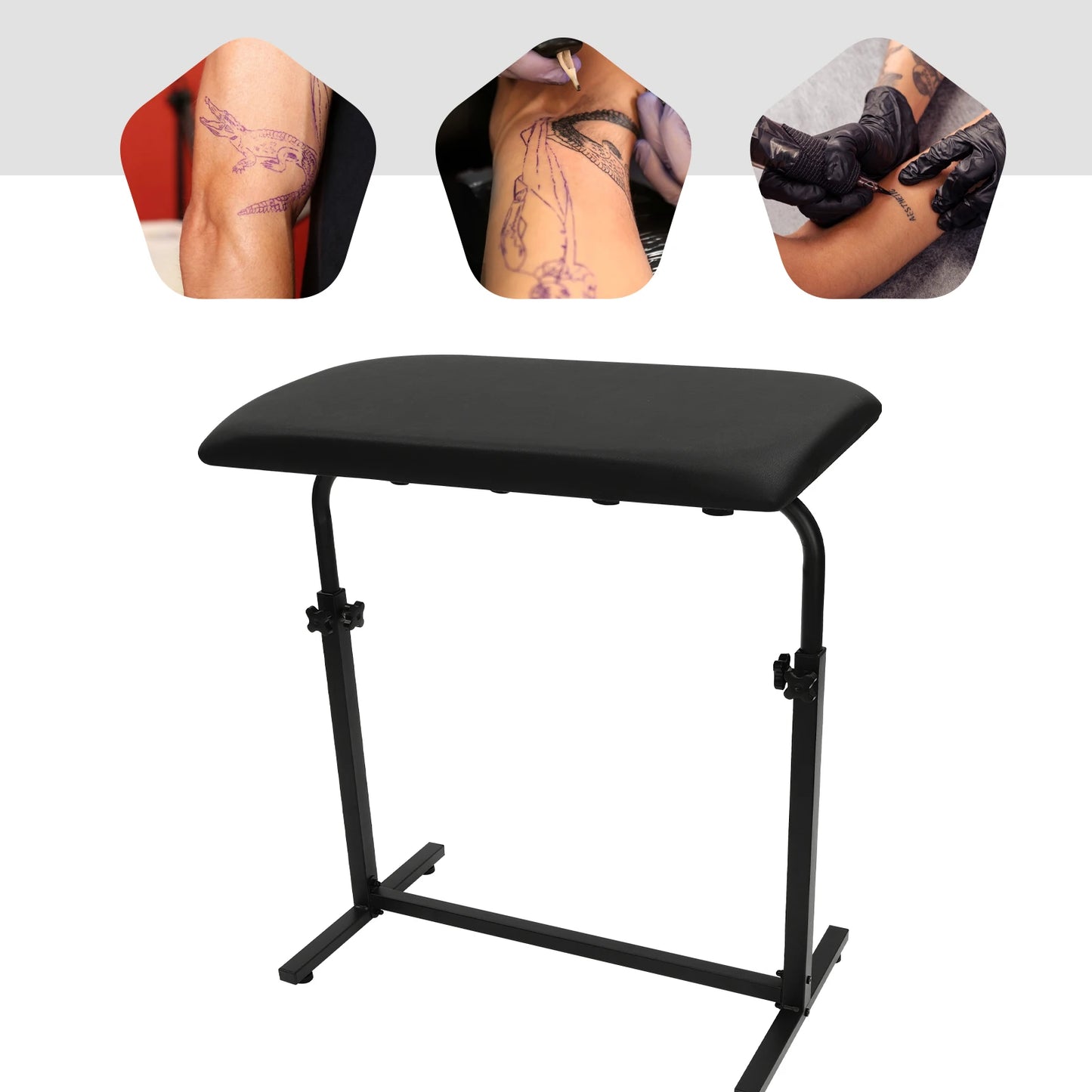 Tattoo Armrest Frame With Large Soft Pu Sponge Tattoo Armrest Panel, Adjustable Height, Suitable For Beauty Salons ， Hair Salons