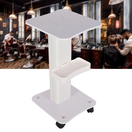 White Multifunctional Beauty Cart With Silent Universal Wheels And Thickened Panel
